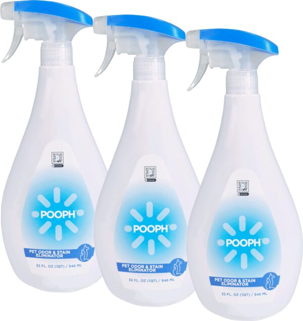 Pooph Pet Odor Eliminator, 32oz Spray, 3-Pack