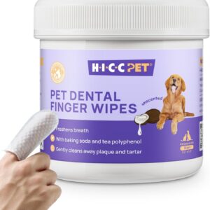 HICC PET Dog & Cat Teeth Cleaning Wipes – 50 Count