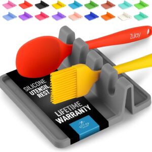 Zulay Silicone Utensil Rest with Drip Pad